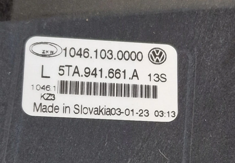VW TOURAN II HALOGEN NOWY LEWY 5TA941661A