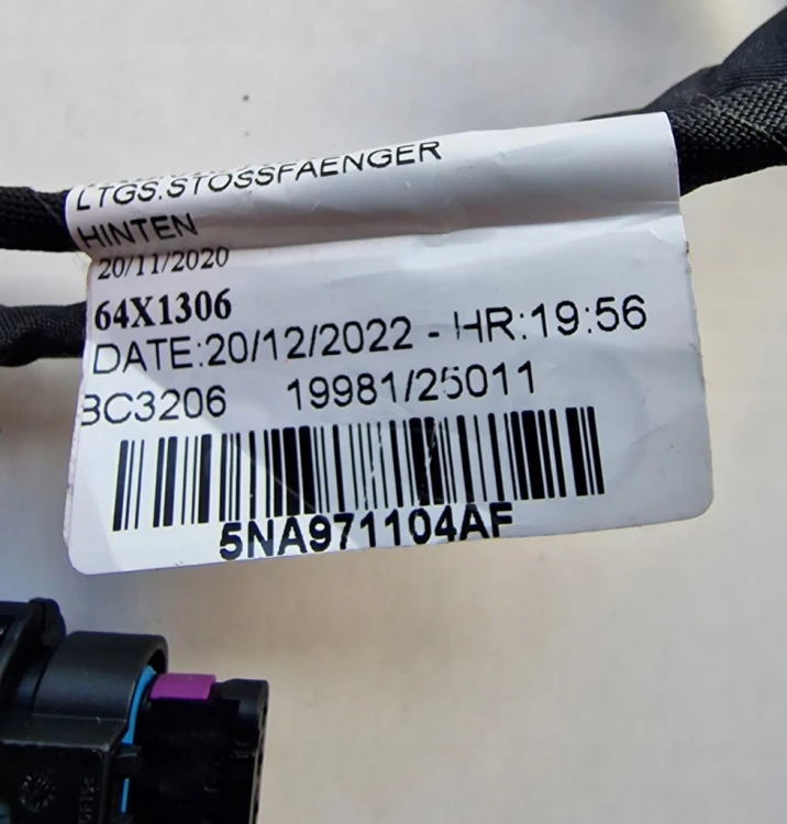 VW TIGUAN WIĄZKA PDC ZDERZAK TYŁ 6PDC 5NA971104AF