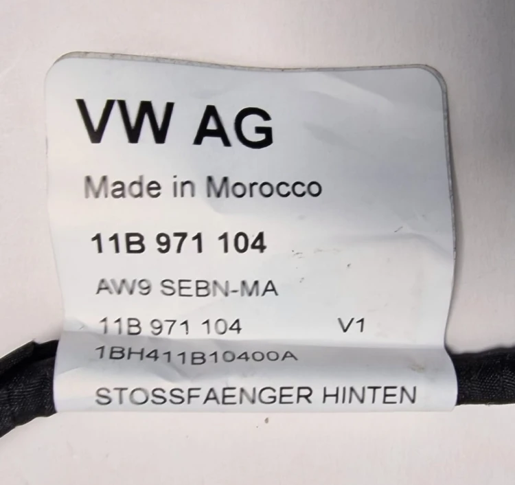 VW ID.4 WIĄZKA 4PDC ZDERZAKA TYŁ 11B971104