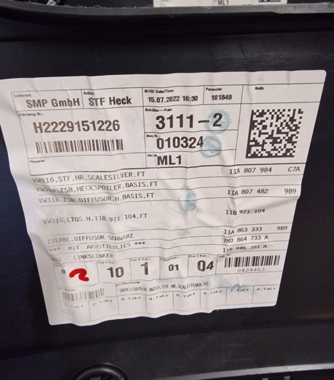 VW ID.4 ZDERZAK LC7A TYŁ TYLNY 4PDC 11A807521