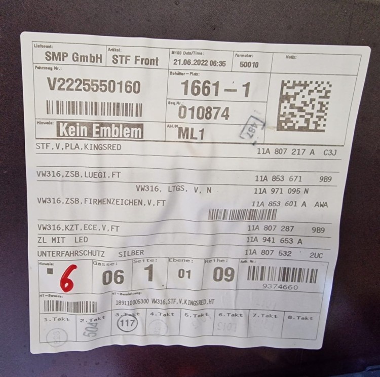 VW ID.4 ID4 LED ZDERZAK PRZEDNI LC3J 6PDC 11A807217A