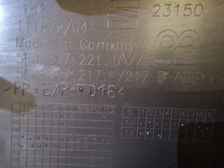 ZDERZAK PRZEDNI SEAT TARRACO FR LC3J 6PDC ZDERZAK PRZÓD 5FJ807221