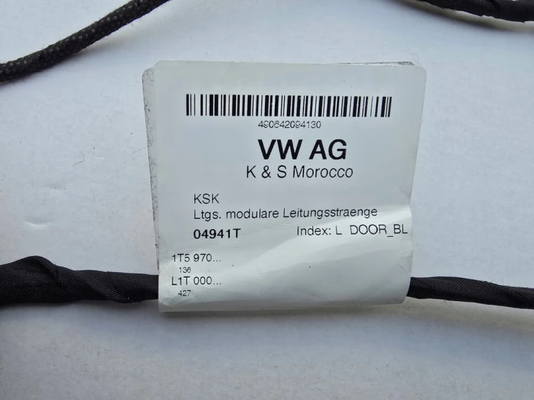 VW ID BUZZ WIĄZKA ELEKTRYCZNA TYLNYCH LEWYCH DRZWI PRZESUWNYCH 1T5970136