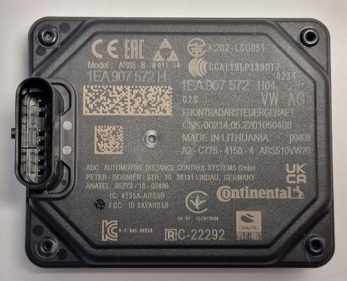 VW ID.3 ID.4 ID.5 RADAR SENSOR 1EA907572H