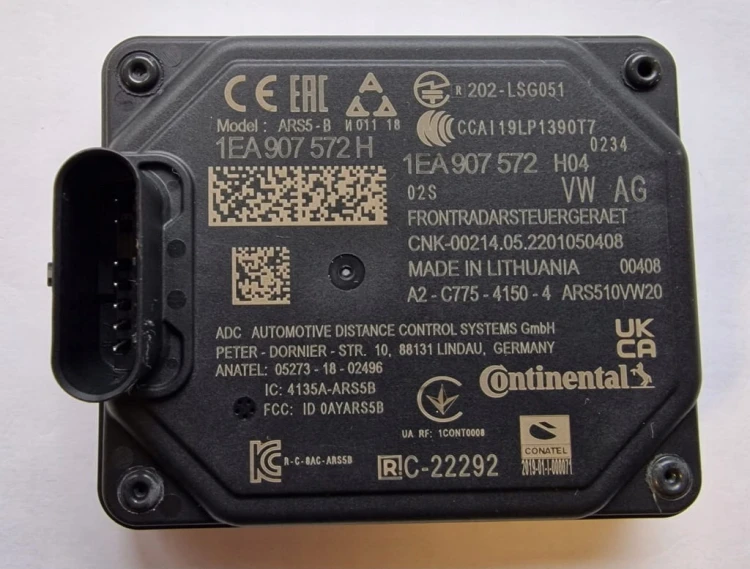 VW ID.3 ID.4 ID.5 RADAR SENSOR 1EA907572H
