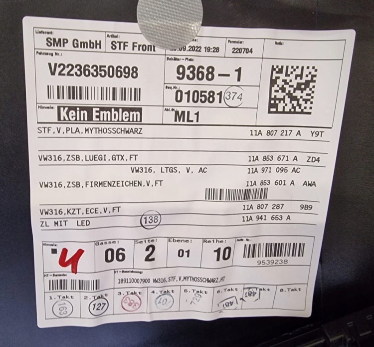 VW ID.4 ID4 GTX LED ZDERZAK PRZÓD LY9T 6PDC 11A807217A
