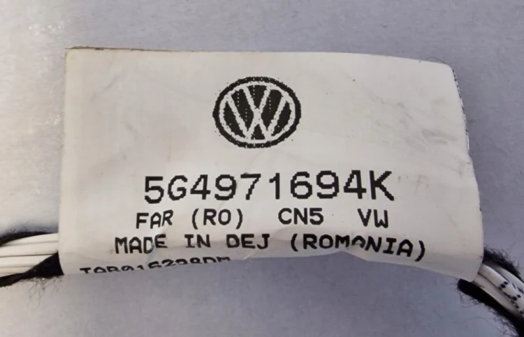 VW GOLF VII WIĄZKA DRZWI PRAWY TYŁ 5G4971694K