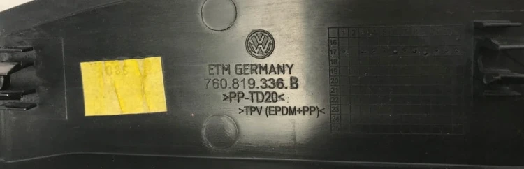 VW TOUAREG III OSŁONA RYNNA PODSZYBIA 760819336B