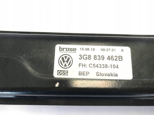 VW ARTEON MECHANIZM SZYBY PRAWY TYŁ 3G8839462B
