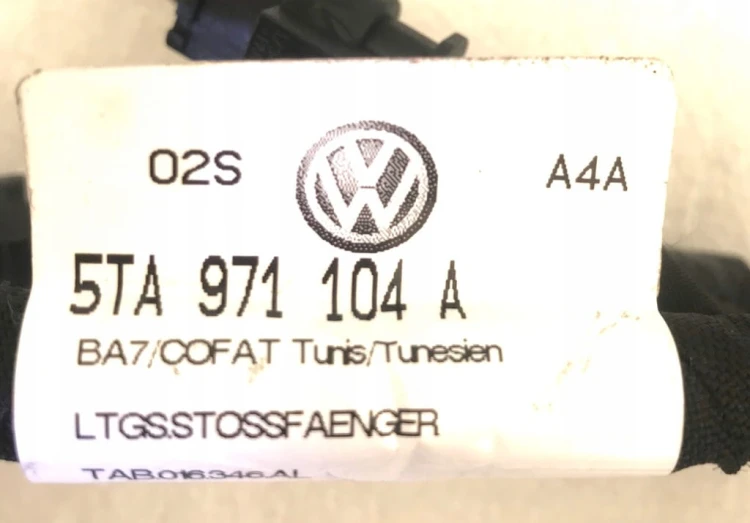 VW TOURAN WIĄZKA PDC ZDERZAK TYŁ 5TA971104A 6PDC