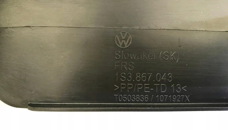 VW UP CITIGO MII TAPICERKA BOCZEK TYŁ LEWY