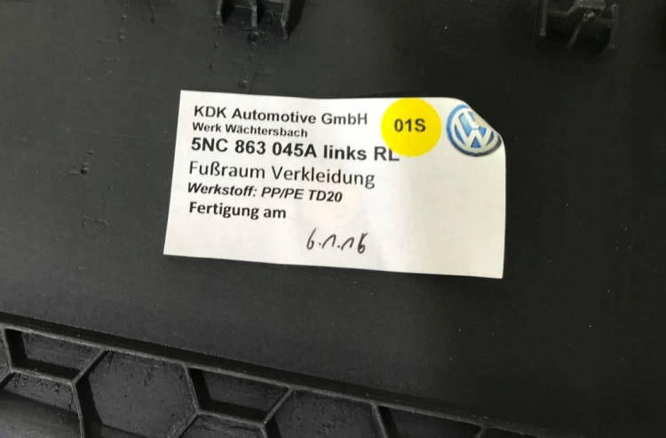 VW TIGUAN II OSŁONA TUNELU LEWA 5NC863045 A ANGLIK