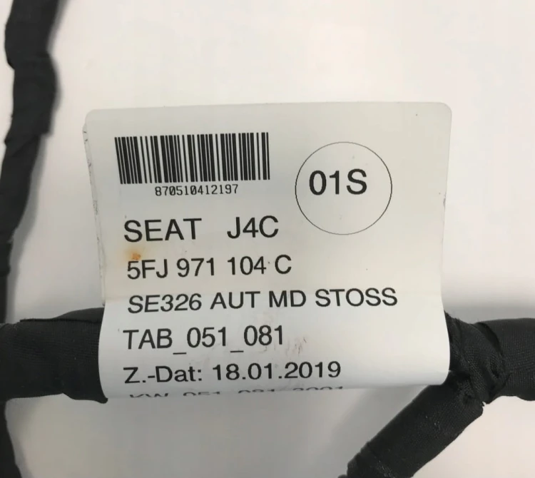 WIĄZKA ZDERZAKA TYŁ SEAT TARRACO 5FJ971104C 6PDC WTYCZKA DO EASY OPEN