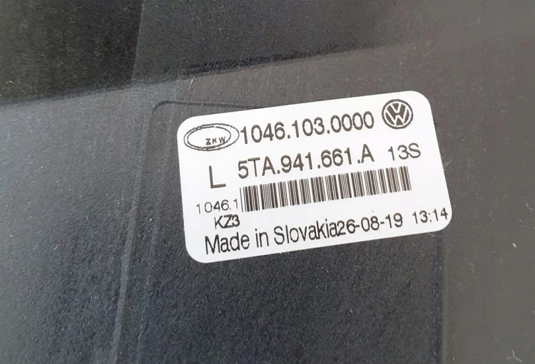 VW TOURAN II HALOGEN NOWY LEWY 5TA941661A NOWE ORYGINALNE OEM