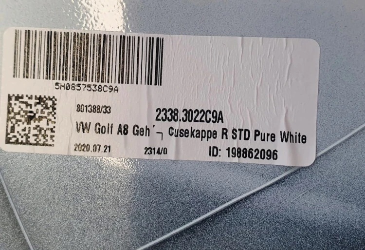 VW GOLF 8 PIN11 LUSTERKO LC9A PRAWE 5H1807502 BB