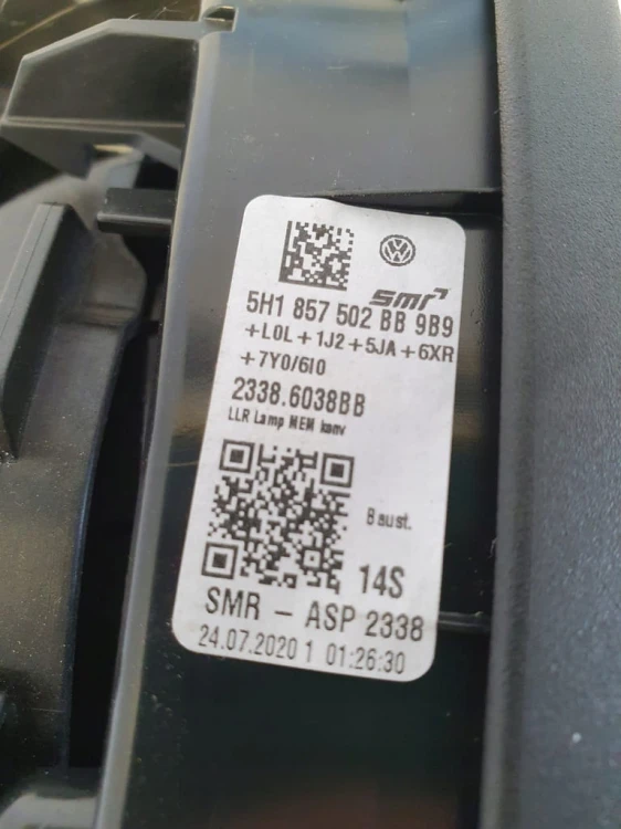 VW GOLF 8 PIN11 LUSTERKO LC9A PRAWE 5H1807502 BB