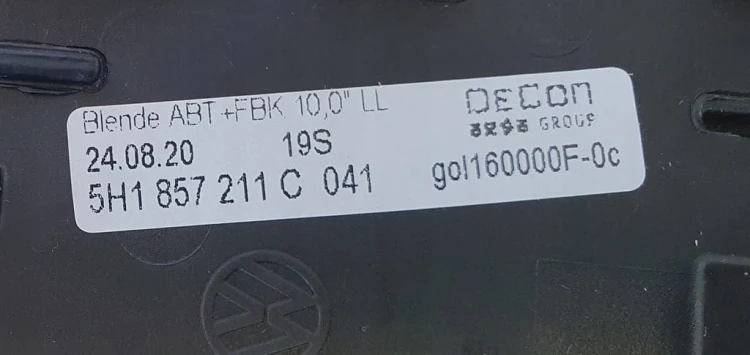 VW GOLF 8 VIII DEKOR KONSOLI DESKI LICZNIK NAVI