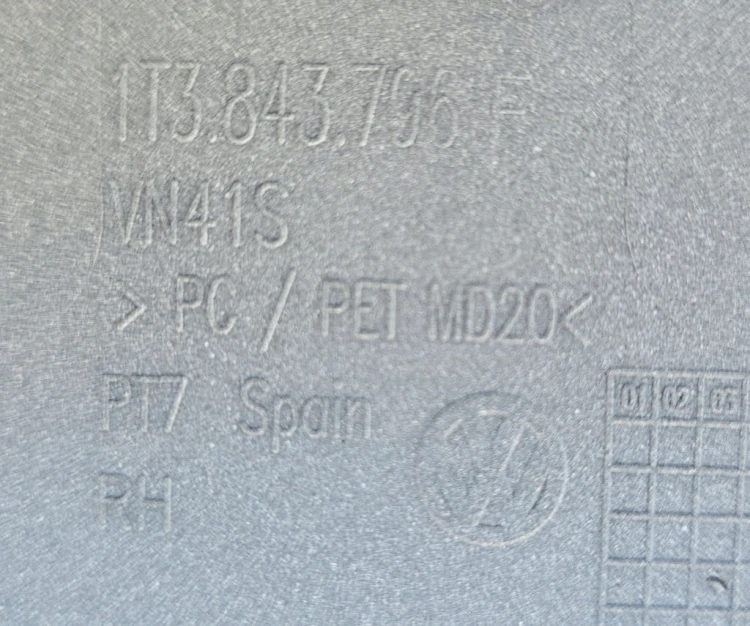 VW ID BUZZ CARGO LISTWA DRZWI PRZESUWNYCH PRAWA 1T3843796F LB9A