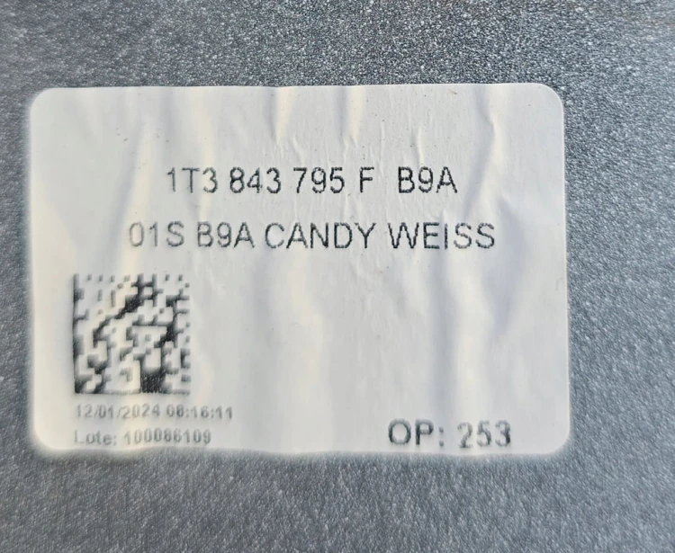 VW ID BUZZ CARGO LISTWA DRZWI PRZESUWNYCH LEWA 1T3843795F LB9A