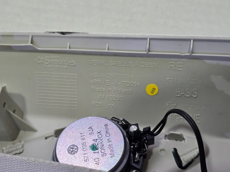 VW TIGUAN III GŁOŚNIK OSŁONA SŁUPKA PRAWY PRZÓD SONAVOX 571035411 571867234