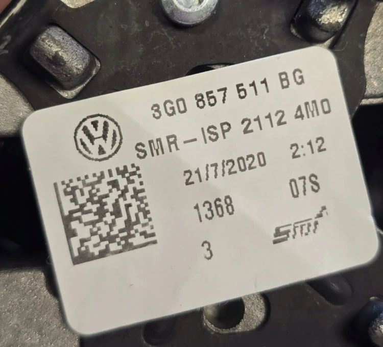VW PASSAT LUSTERKO WSTECZNE 3G0857511BG