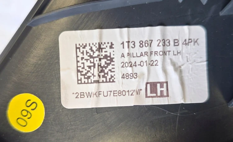 VW ID BUZZ CARGO OSŁONA POSZYCIE SLUPKA LEWE 1T3867233B 1T3867269F