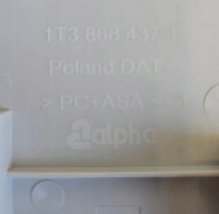 Osłona nakładka zaślepka lusterka 1T3868437E VW ID BUZZ CARGO