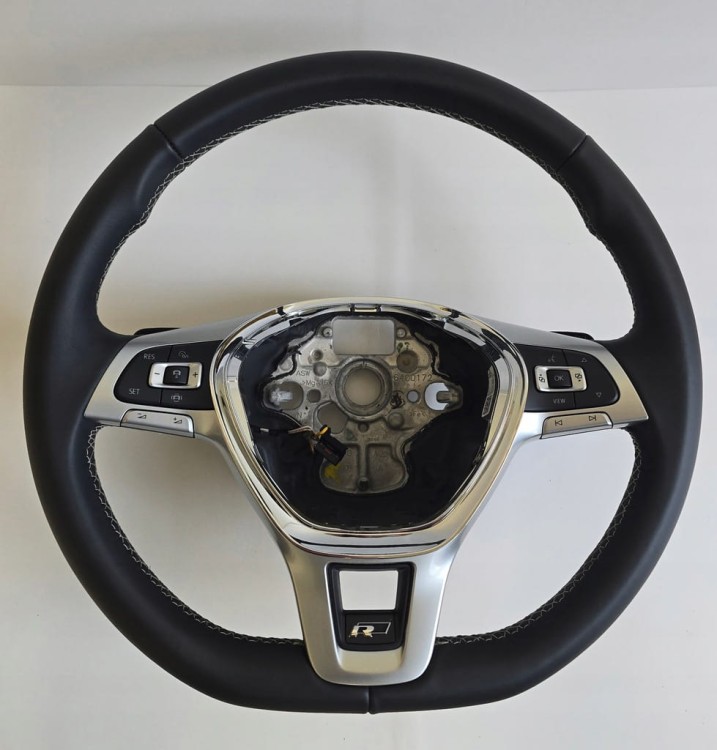 VW TOUAREG III R-LINE WIELOFUNKCYJNA SKÓRZANA KIEROWNICA 760419091AA RJW