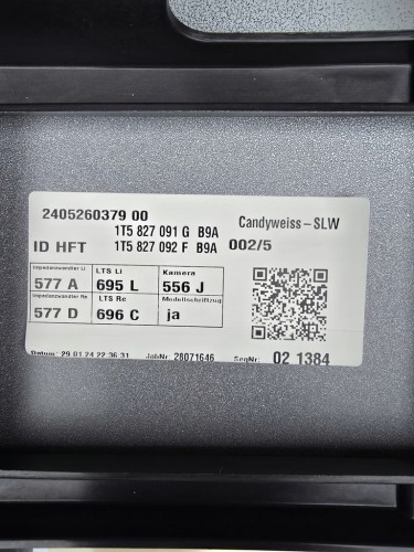 VW ID BUZZ CARGO PRAWE TYLNE DRZWI BIAŁE LB9A 1T5827092F