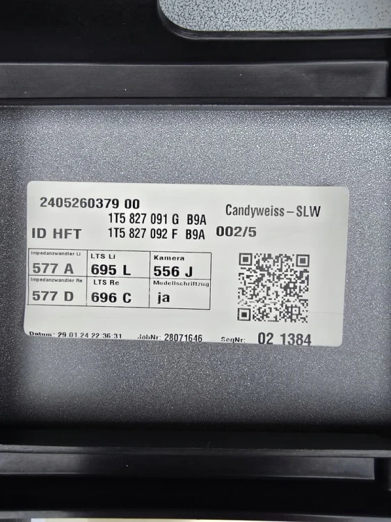 VW ID BUZZ CARGO PRAWE TYLNE DRZWI BIAŁE LB9A 1T5827092F