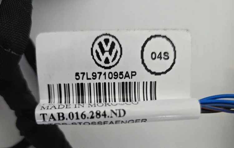 Wiązka instalacja zderzaka przedniego VW Tayron 57L971095AP 6 PDC