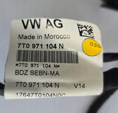 VW T.7 MULTIVAN WIĄZKA INSTALACJA 6 PDC ZDERZAKA TYLNI TYŁ 7T0971104N