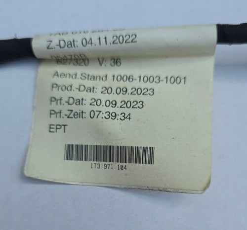 VW ID. BUZZ WIĄZKA INSTALACJA 4 PDC ZDERZAKA TYŁ TYLNA 1T3971104