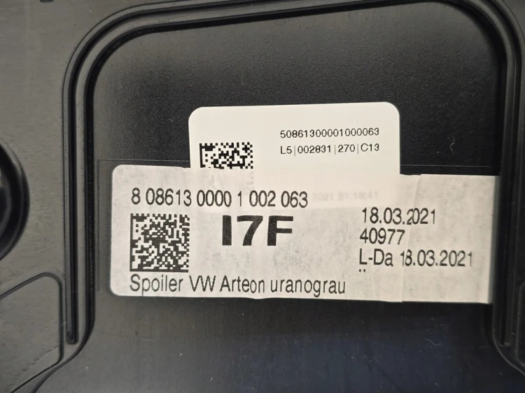 SPOJLER LOTKA TYŁ TYLNA KLAPY BAGAŻNIKA VW ARTEON 3H 3G7827933B LI7F
