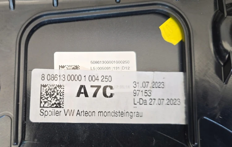 SPOJLER LOTKA TYŁ TYLNA KLAPY BAGAŻNIKA VW ARTEON 3H 3G7827933C LA7C