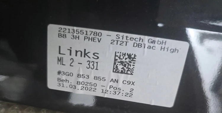 Listwa nakładka progowa lewa VW Passat B8 3G0853855AN LC9X Deepblack