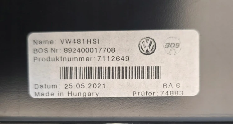 VW PASSAT B8 SEDAN Roleta TYLNEJ SZYBY półka tył bagażnika 3G5863411D