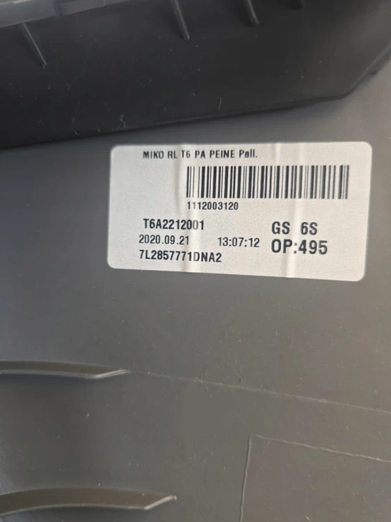 VW T6.1 Transporter KONSOLA SKRZYNI BIEGÓW TUNEL UK 7L2857771