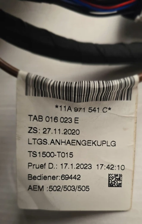 HAK HOLOWNICZY ELKTRYCZNY OEM WIĄZKA VW ID4 ID5 ID.4 ID.5 11A803881F NOWY