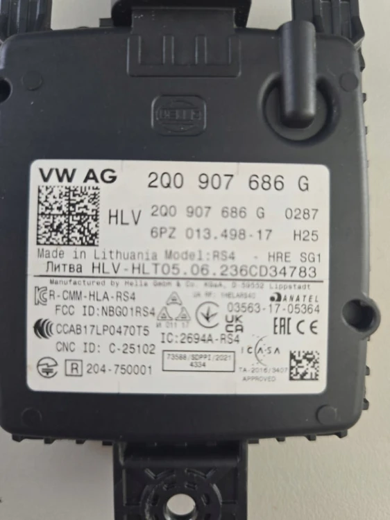 VW SEAT SKODA AUDI SENSOR RADAR ASYSTENT PASA RUCHU 2Q0907686G