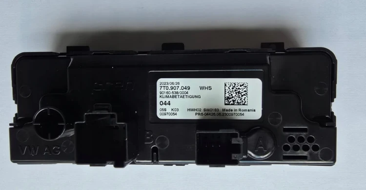 VW T7 MULTIVAN PANEL STEROWANIE KLIMATYZACJĄ NAWIEWEM TYLNYM 7T0907049 WHS
