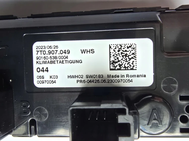 VW T7 MULTIVAN PANEL STEROWANIE KLIMATYZACJĄ NAWIEWEM TYLNYM 7T0907049 WHS