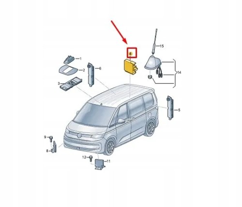 VW MULTIVAN TRANSPORTER T7 MODUŁ STERUJĄCY KOMUNIKACJĄ POJAZDU 7T0035510