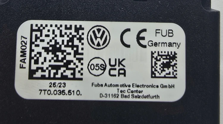 VW MULTIVAN TRANSPORTER T7 MODUŁ STERUJĄCY KOMUNIKACJĄ POJAZDU 7T0035510