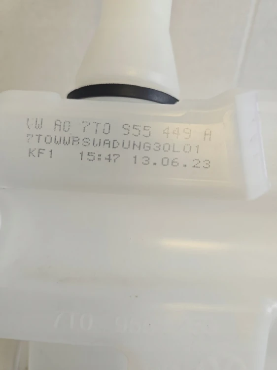 ZBIORNIK ZBIORNICZEK PŁYNU SPRYSKIWACZY T7 MULTIVAN TRANSPORTER 7T0955449A