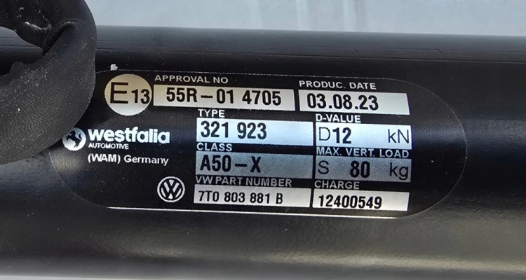 7T0803881B HAK HOLOWNICZY ELKTRYCZNY OEM T7 MULTIVAN TRANSPORTER WESTFALIA