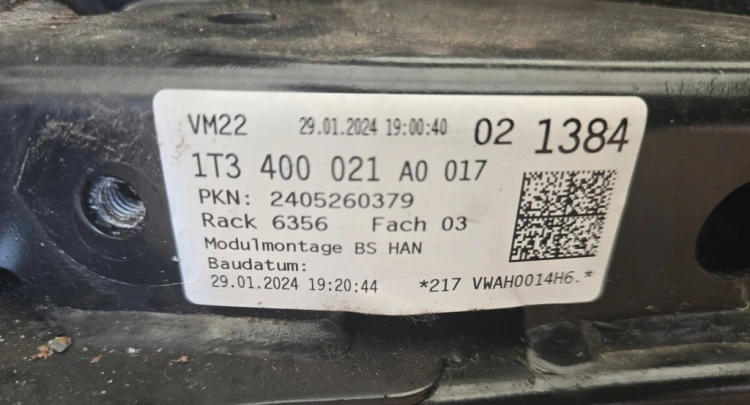 1T3400021A0 1N3199599A 1N3199315E 1N3411303A SANKI WÓZEK OEM VW ID BUZZ