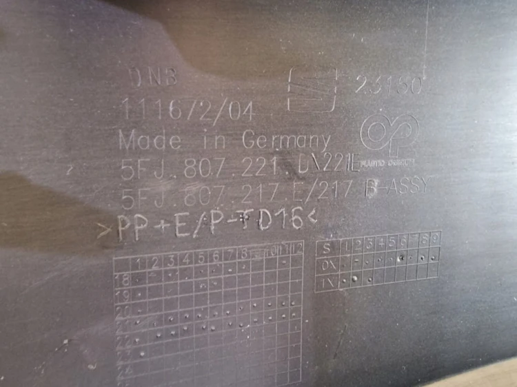 SEAT TARRACO LC7Q 6XPDC ZDERZAK PRZEDNI 5FJ807221