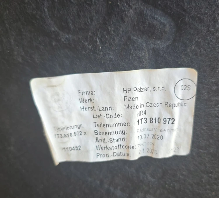 VW ID BUZZ NADKOLE PRAWE TYLNE NOWE ORYGINALNE 1T3810972