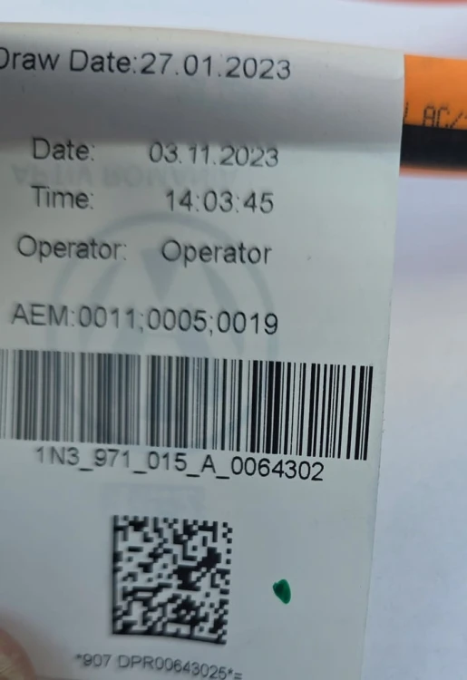 VW ID BUZZ Wiązka przewodów wysokiego napięcia 1N3971015A
